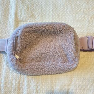 Cozy Sherpa Belt Bag in Light Purple